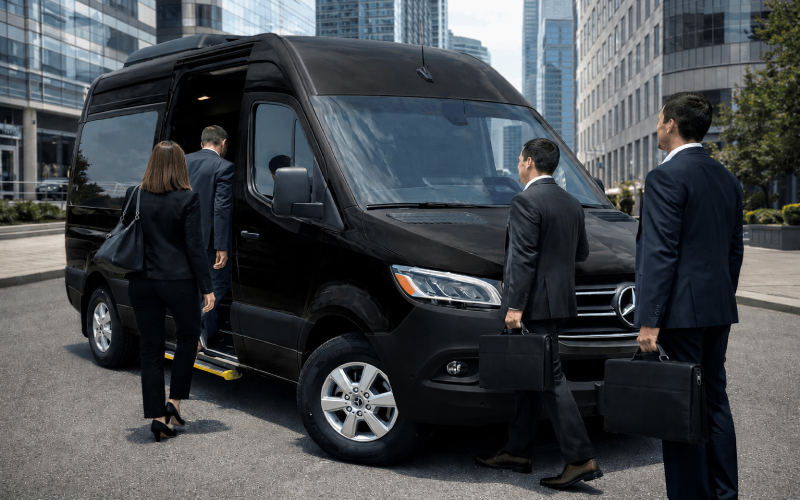 Executive red rocks black car service with private shuttle transportation for groups, events, and airport travel in Denver.