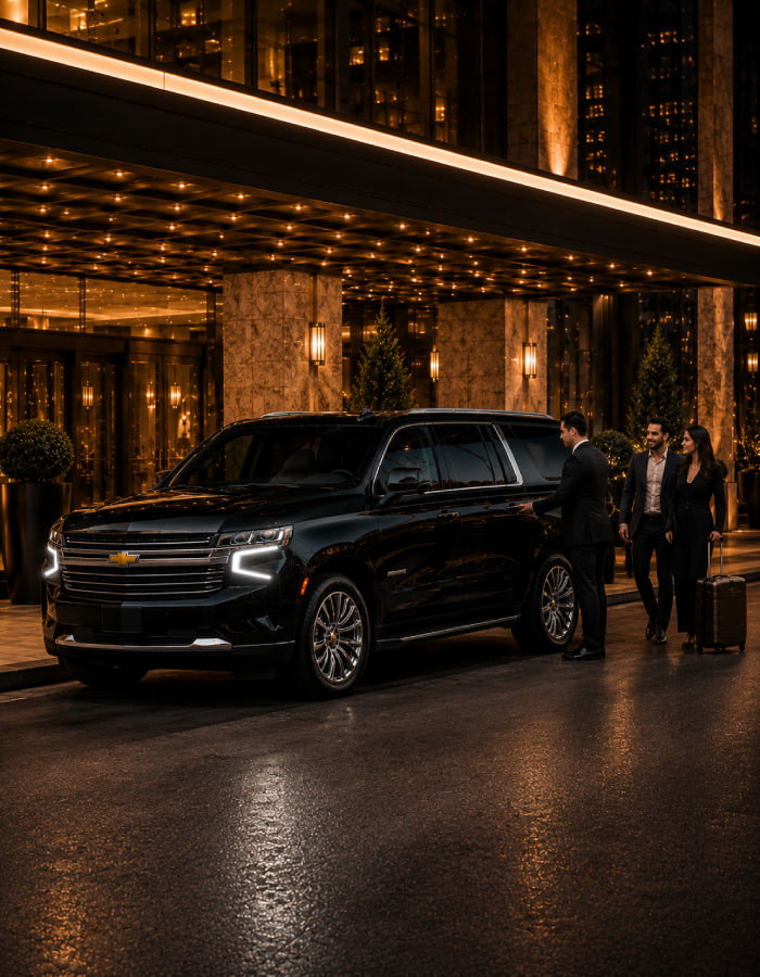 Luxury red rocks shuttle transportation for hotel guests traveling between Denver accommodations and Red Rocks destinations.